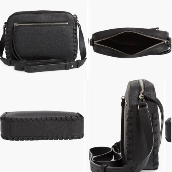 All Saints Elegant Black Leather Crossbody Bag - Picture 7 of 9